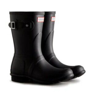 *NIB* Women's Original Hunter Short Rain Boots, Black, Size 6W